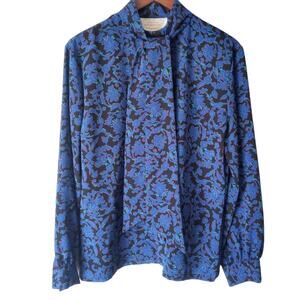 Country Sophisticates Pendleton Vintage Mock Neck Balloon Sleeve Top